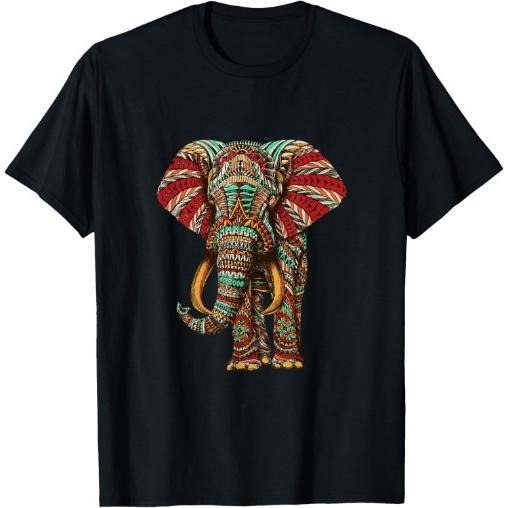 Henna Stylish Artistic Save The Elephants | Wildlife T-Shirt Made in USA