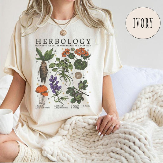 Herbology Comfort Colors Plants Shirt, Magical Herbs Shirt, Botanical Shirt, Plant Lover Shirt, Gardening Shirt, Shirt for Plant Lover