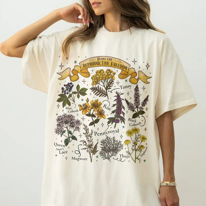 Herbs For Reproductive Freedom Comfort Colors Shirt, Reproductive Rights Women's Rights Shirt, Feminist Tshirt, Women's Reproductive Herbs