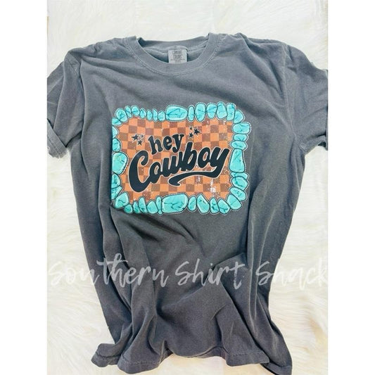 Hey Cowboy t shirt |  comfort colors shirt | Western Style t shirt