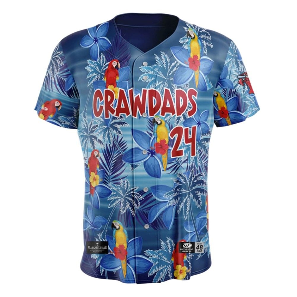 Hickory Crawdads Margaritaville Night Jersey Giveaway 2025 - Grishko.com