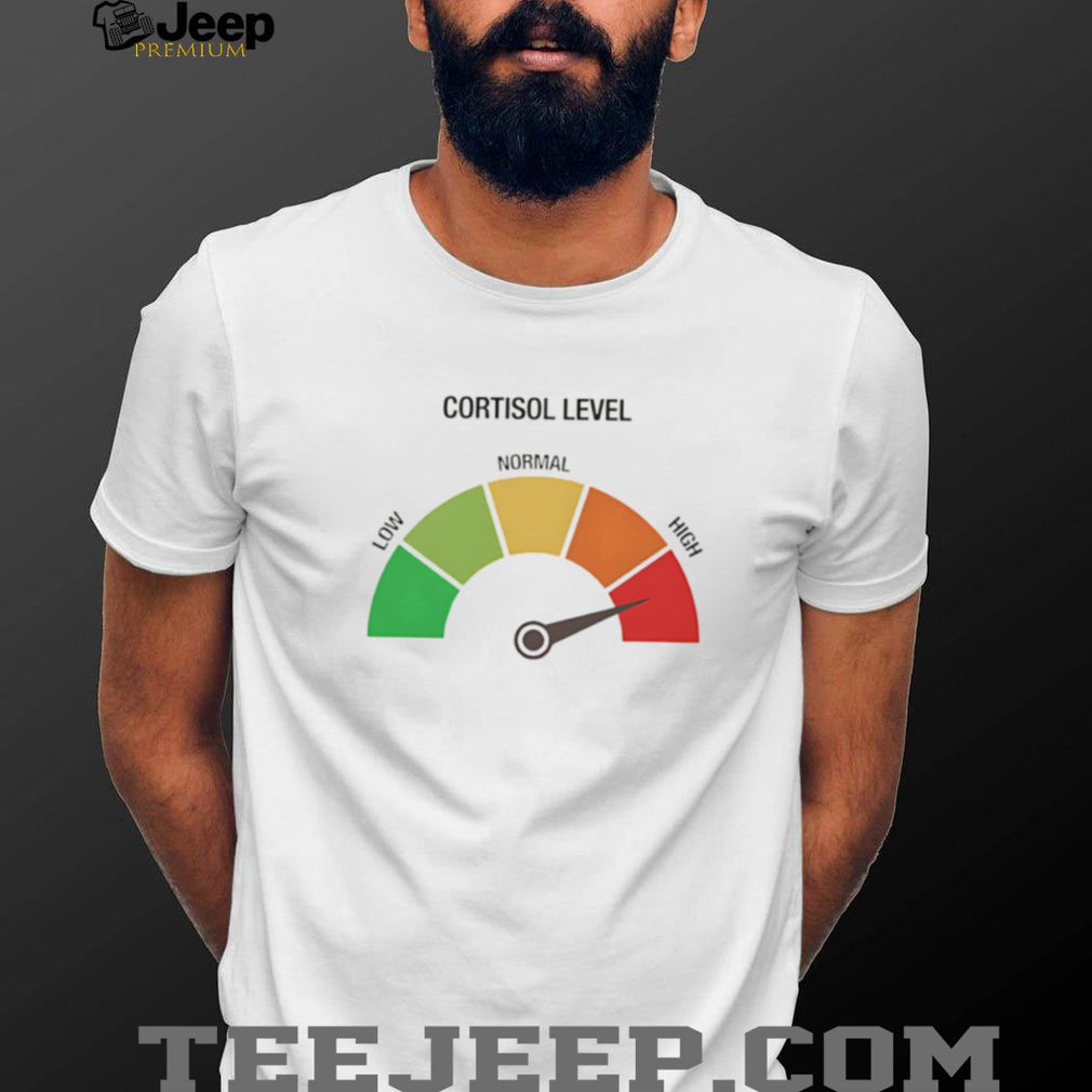 High Cortisol Level Stress Meter Funny Anxiety Graphic T Shirt