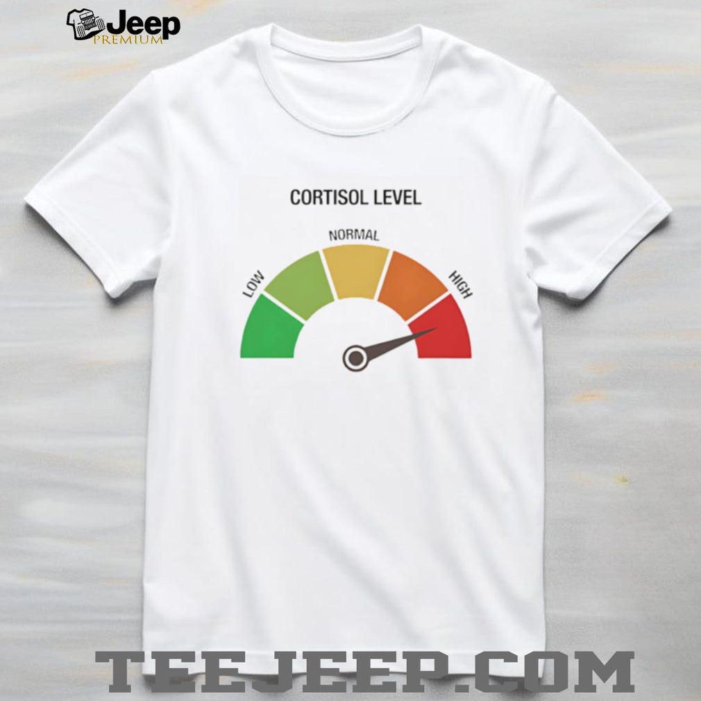 High Cortisol Level Stress Meter Funny Anxiety Graphic T Shirt