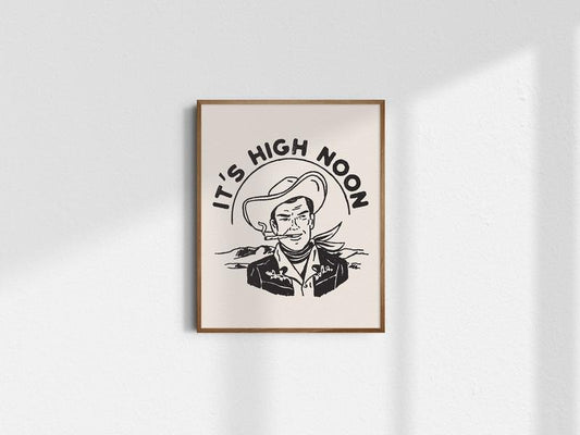 High Noon, GiclÉE Fine Art Print, Vintage Cowboy Art Print, Western Wall Art, Western Cowboy Decor, Trendy Wall Art, Poster Prints No Frame, Gifts For Her Art Prints, Dorm Room Decor, Wall Art Prints, Gifts For Birthday Landscape Decoration