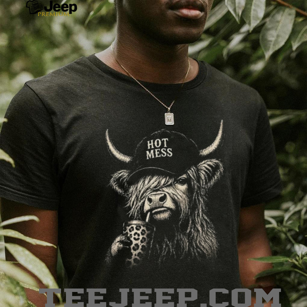 Highland Cow Hot Mess Farm Animal Shirt
