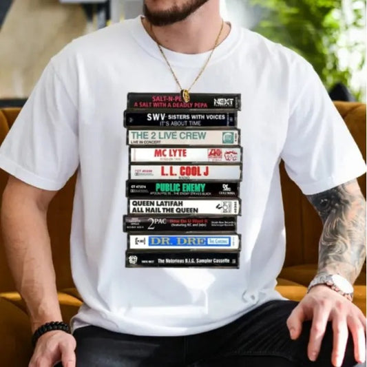 Hip Hop Cassettes Tape T Shirt, Hip Hop Shirt, Unisex Tee, Graphic, Classic Hip Hop Music, Unisex Short Sleeve Tee