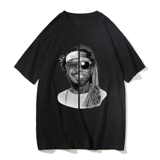 Hip Hop T-shirt Rap Singer shirt, Lil and T-P Graphic T-Shirt, Casual Streetwear Unisex Tee, Short Sleeve Crew Neck Top,...