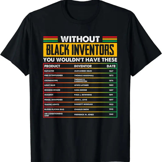 History Of Forgotten Black Inventors Black History Month T-Shirt | Unisex cotton tee Gifts, Crewneck