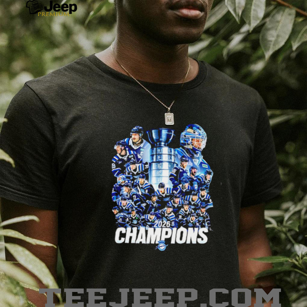 Hockey Champions 2026 Ice Trophy Team Graphic T Shirt