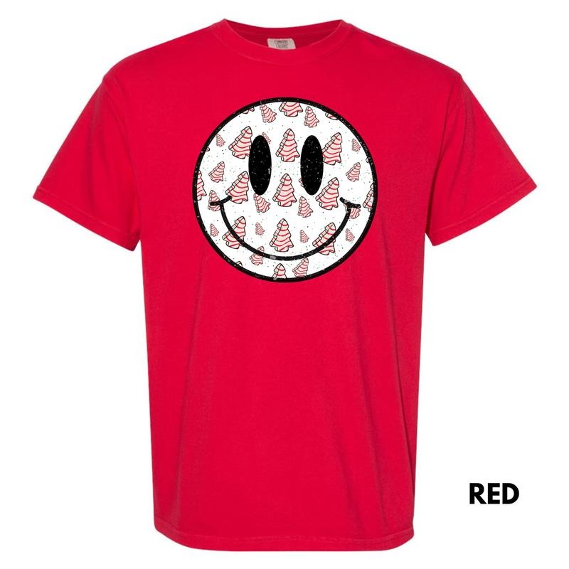 Holiday Cake Happy Face Comfort Colors T-Shirt 'NLB'