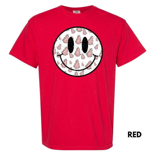 Holiday Cake Happy Face Comfort Colors T-Shirt 'NLB'