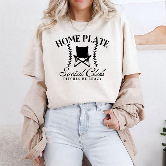 Home Plate Social Club T-Shirt, Pitches be Crazy T-Shirt, Weekends Are For Baseball, Baseball Mom T-Shirt, Baseball Mama, Baseball Dad Shirt