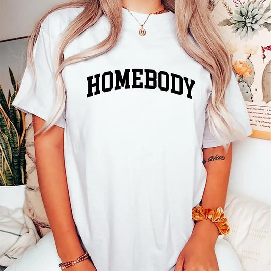 Homebody Vintage Tee, The Homebody Club Graphic Tee Women, Work From Home Lover Shirts,  Comfort Collar