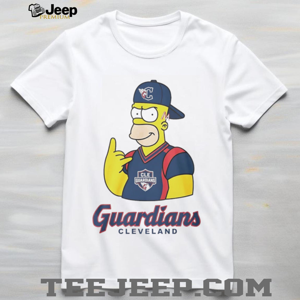 Homer Simpson Cleveland Guardians MLB Baseball Fan T Shirt