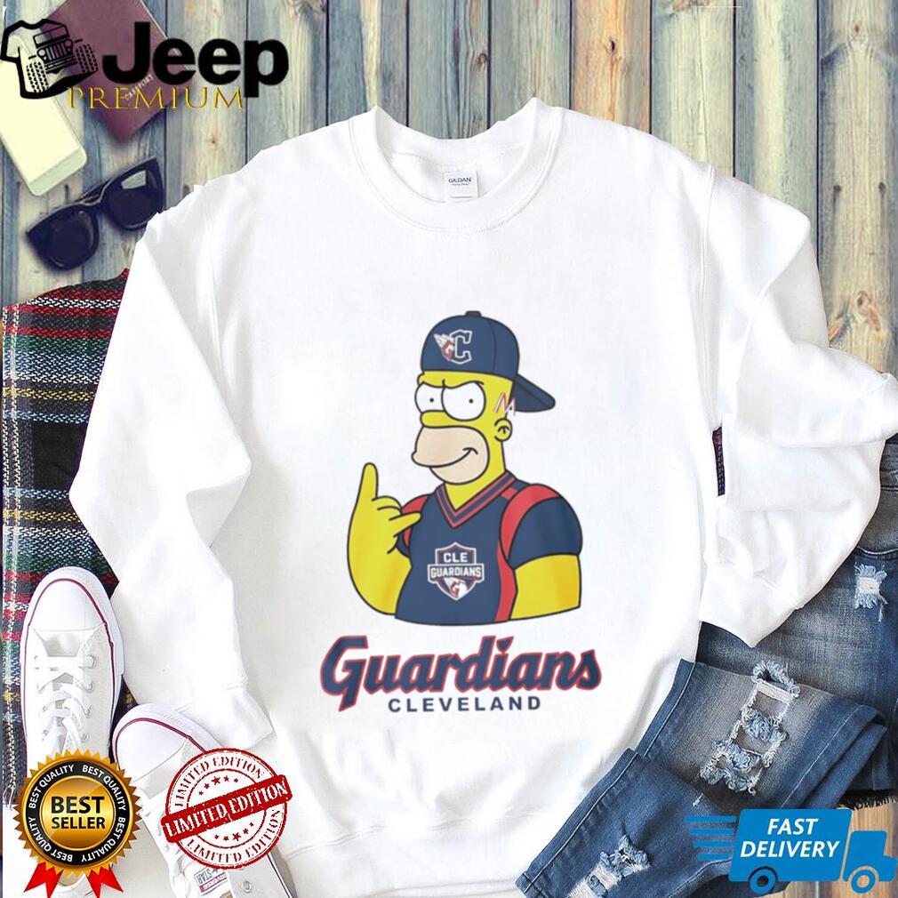 Homer Simpson Cleveland Guardians MLB Baseball Fan T Shirt