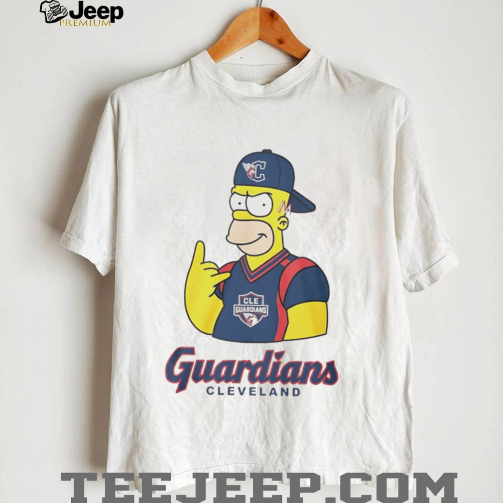 Homer Simpson Cleveland Guardians MLB Baseball Fan T Shirt