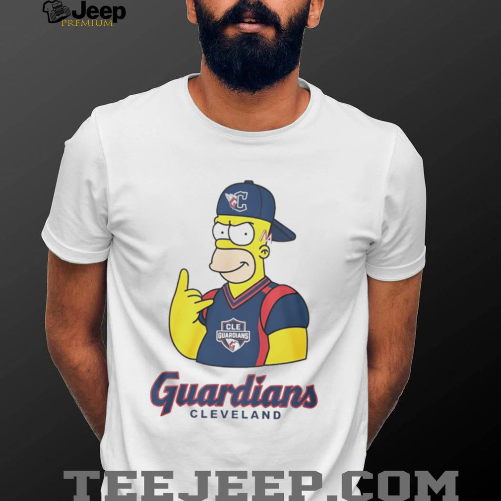 Homer Simpson Cleveland Guardians MLB Baseball Fan T Shirt
