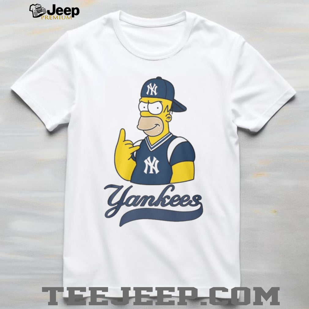 Homer Simpson New York Yankees Baseball Fan Graphic T Shirt