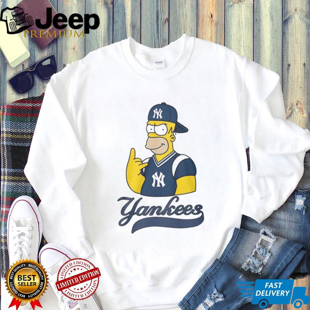 Homer Simpson New York Yankees Baseball Fan Graphic T Shirt