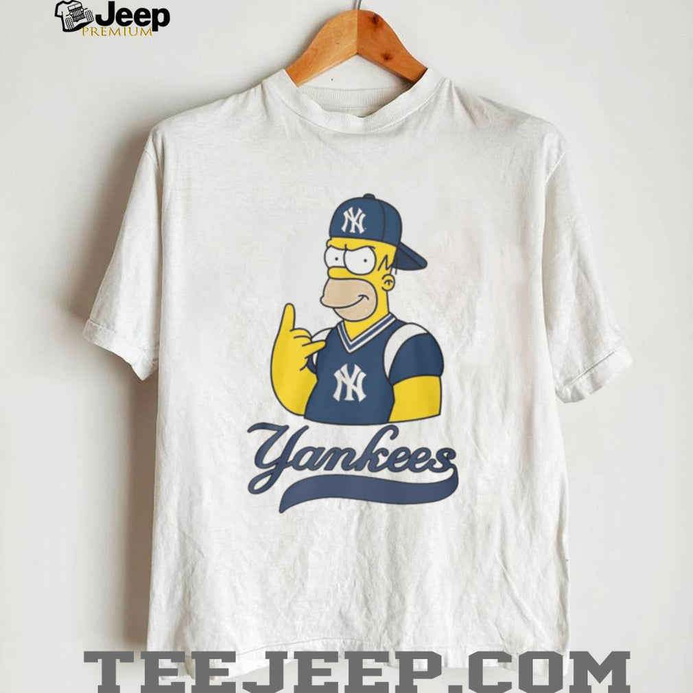 Homer Simpson New York Yankees Baseball Fan Graphic T Shirt