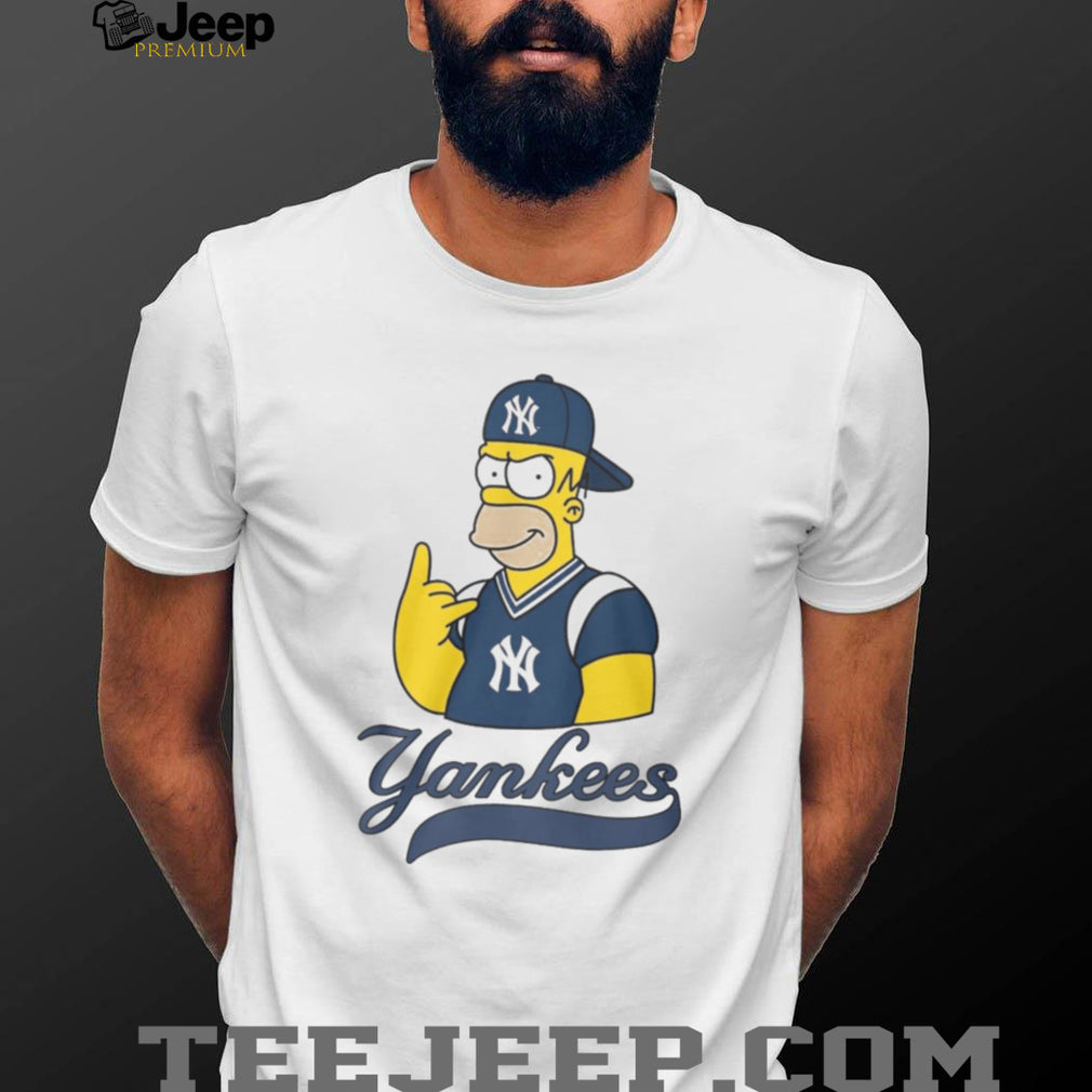 Homer Simpson New York Yankees Baseball Fan Graphic T Shirt