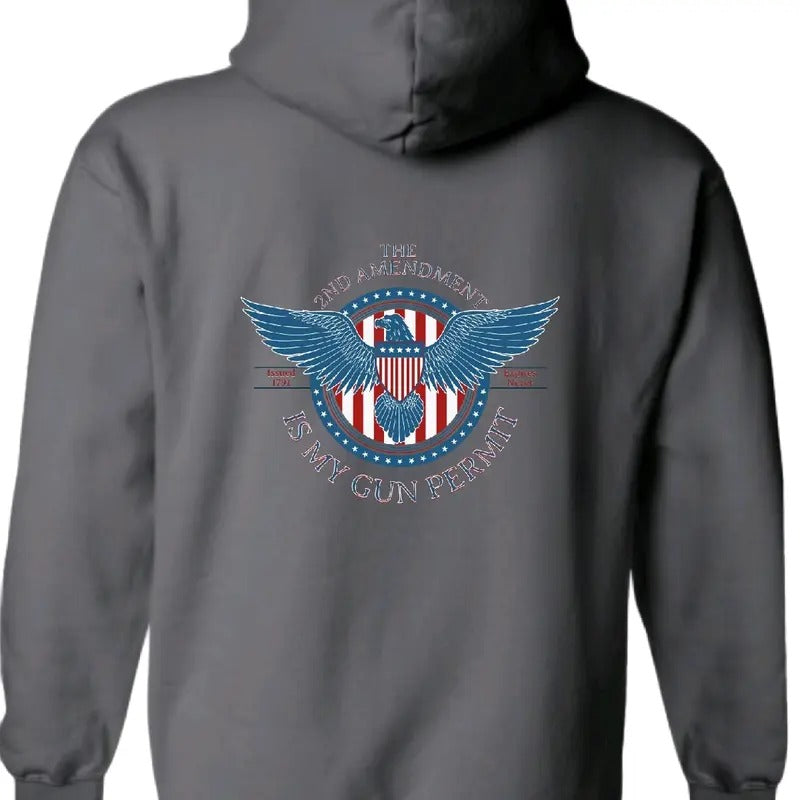 Hoodie 2nd Amendment is my gun permit. menswear, Long Sleeve unisex hoodie Stylish Sweaters hoodie man shirt