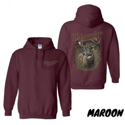 Milwaukee 2-Sided Hoodie - Graphic Design for Outdoor Double Side Hoodie/T-Shirts Vintage Style Unisex T-shirt/Hoodie, Vintage for Men and Women