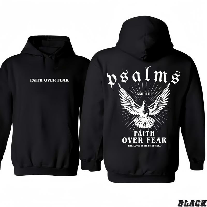 Christian Streetwear Faith Over Fear T-shirt/Hoodie, Vintage for Men and Women, Unisex Vintage Crewneck