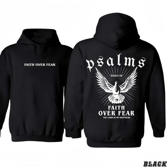 Christian Streetwear Faith Over Fear T-shirt/Hoodie, Vintage for Men and Women, Unisex Vintage Crewneck