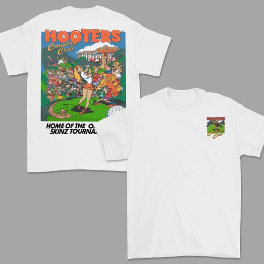 Hooters Country Club Graphic Tees for Men and Women. Comfortable Cotton Sportswear, Casual Gift Graphic Tees