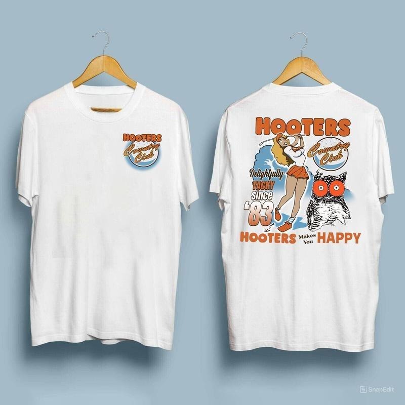 Hooters Country Club T Shirt, T-Shirt for Men Women Womenswear Streetwear Tshirt Summer