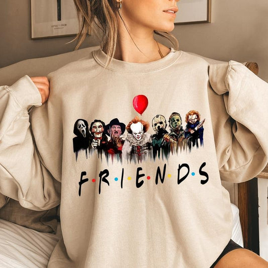 Horror Characters Friends Sweatshirt, Halloween Horror Characters Shirt, Friends Halloween Shirt, Horror Movie Characters Shirt, Halloween, Horror Characters, Friends Sweatshirt, Halloween Shirt, Halloween Horror, Characters Shirt, Friends Halloween