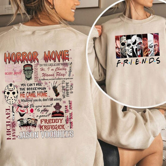 Horror Movie Halloween Shirt, Sweatshirt, Hoodie, Halloween 2024 Gift, Vintage Clothing, Unisex T-Shirt, For Men, For Women