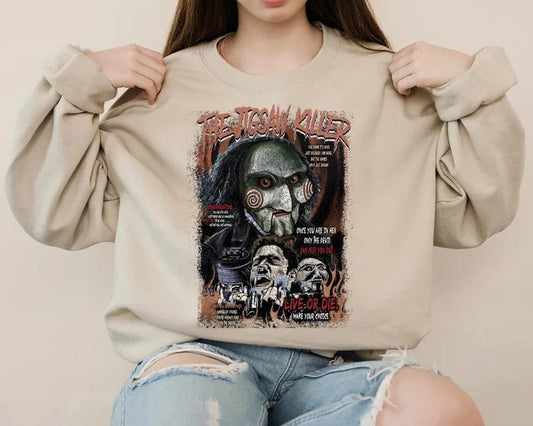 Horror Movie Halloween Shirts, Halloween Horror Characters Shirt, Jigsaw Halloween Shirt, Spooky Season Shirts, Halloween 2024 Shirts