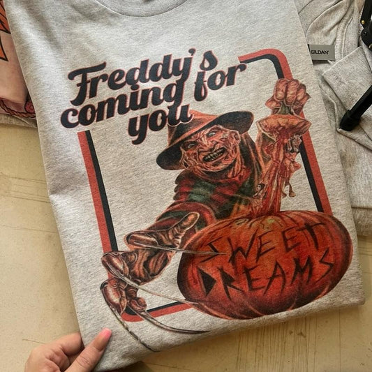 Horror T-Shirt  - Unisex Gildan - Bleached Tees Sublimation Comfort Fashion Halloween Graphics Menswear Soft Top Stylish Tshirt