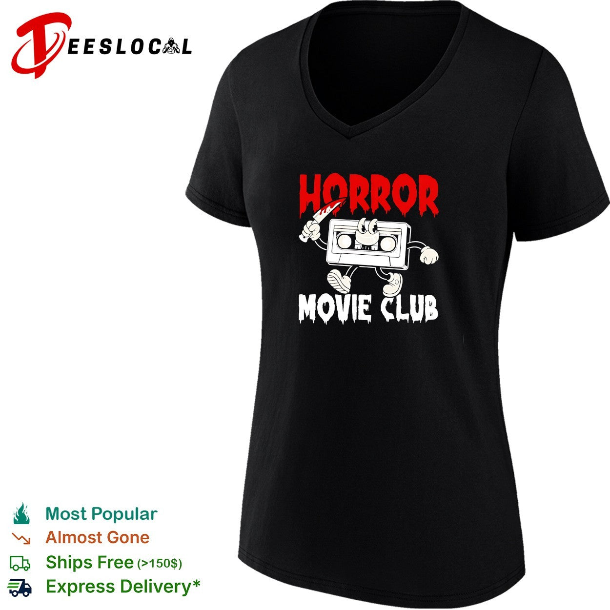 Horror movie club VHS tape shirt