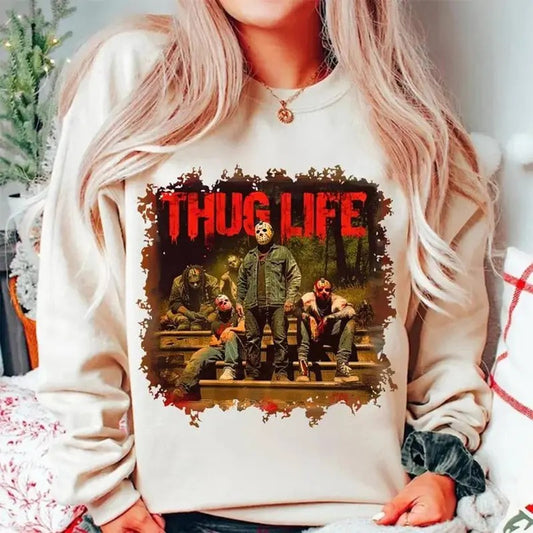 Horrow Tshirt Horrow Movie Character, Halloween Shirt Series Halloween, Kreddy Krueger Pennywise Michael Myers Jason Voorhees Shirt, Horrow Halloween Character Tshirt Cotton Top