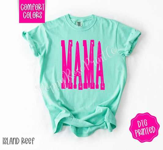 Hot Pink Mama Comfort Colors Shirt, Cute Mom Tshirt, Trendy Oversized Tee, Gift for Her