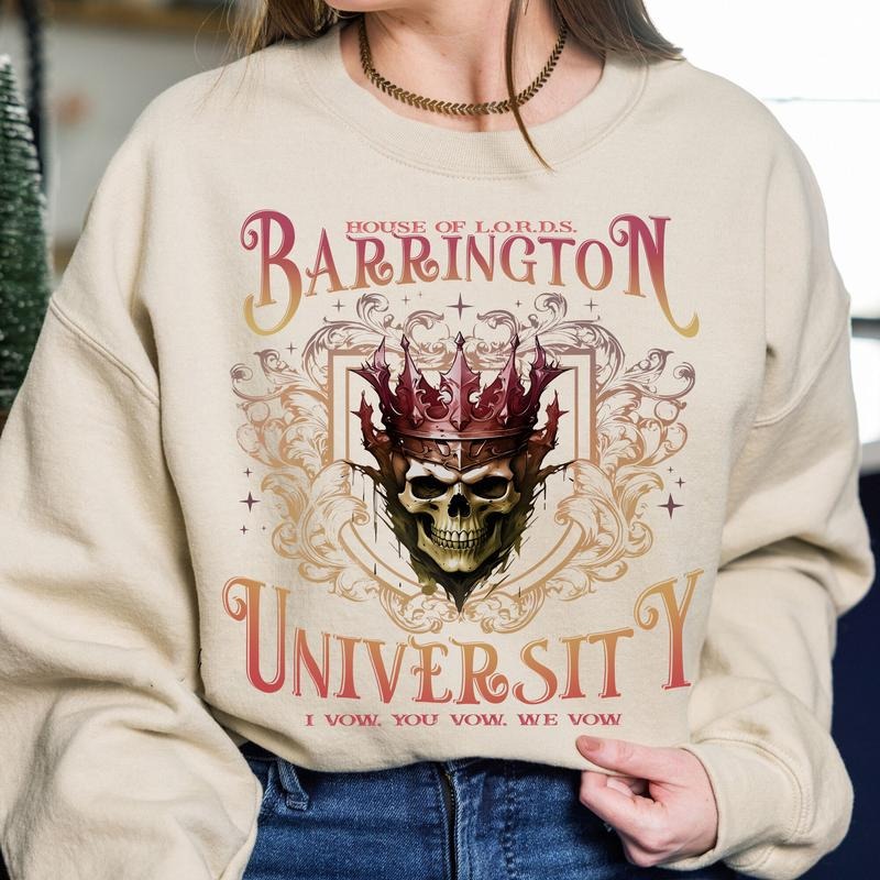 House Of Lords Barrington University Sweatshirt For The Ritual's Fan, Quote From The Vitual Hoodie, Dark Romance Unisex Soft Comfort Crewneck Pullover Long Sleeves Graphic Fabric Sweater