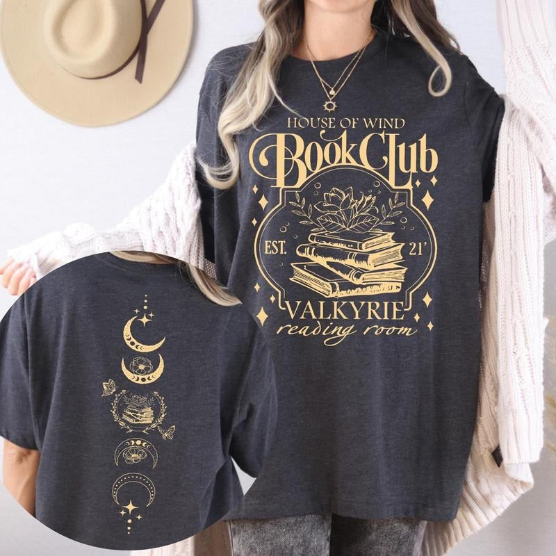 House Of Wind Book Club Comfort Colors Shirt, Valkyrie Reading Room Tee, Night Court Sarah J Maas, Acotar Book Club, Book Lover