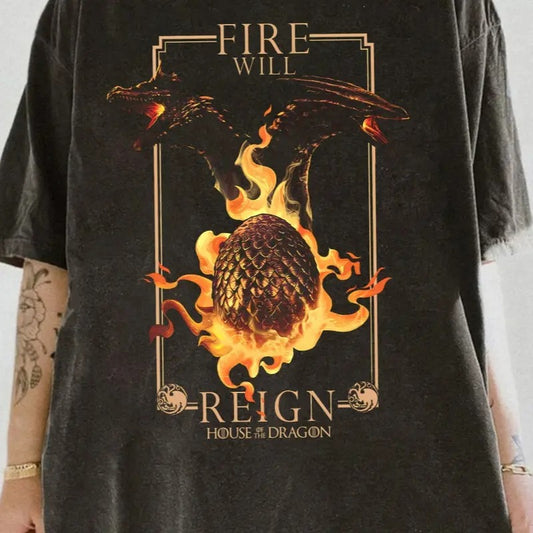 House of the Dragon Targaryen Tee For Women Womenswear Unisex Tee Classic Cotton Short Sleeve Tshirt