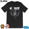 Houston Astros Nurse Stethoscope Heart T Shirt MLB Baseball Nurse Appreciation Gift