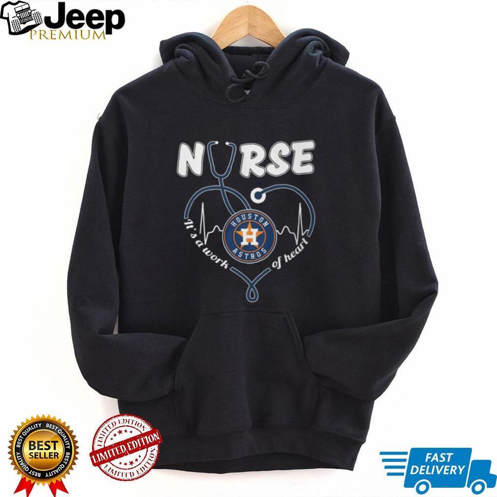 Houston Astros Nurse Stethoscope Heart T Shirt MLB Baseball Nurse Appreciation Gift