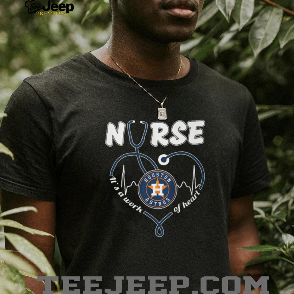 Houston Astros Nurse Stethoscope Heart T Shirt MLB Baseball Nurse Appreciation Gift