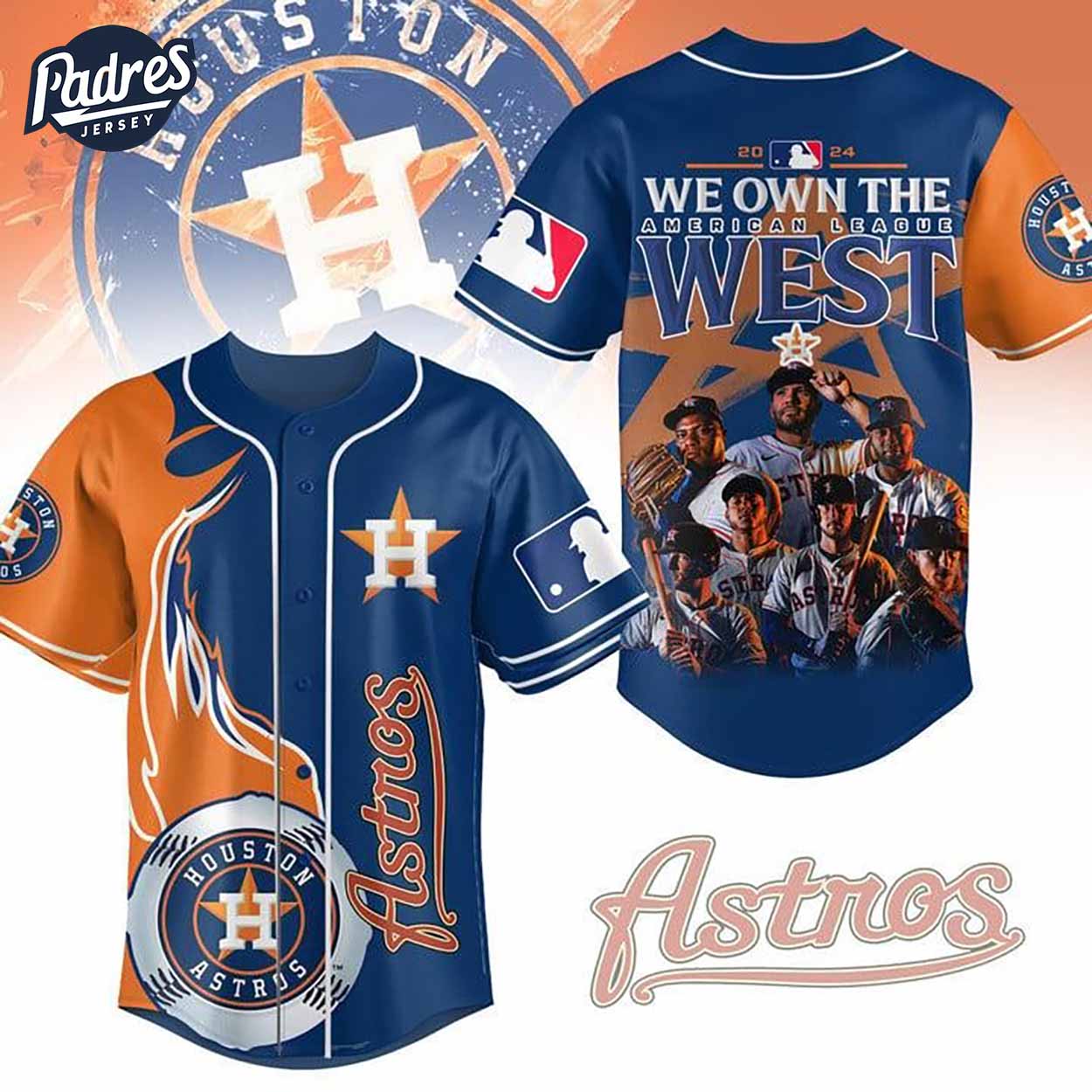 Houston Astros We Own The West MLB Baseball Jersey - Padres Jersey Oasis: Elevate Your Baseball Style Game