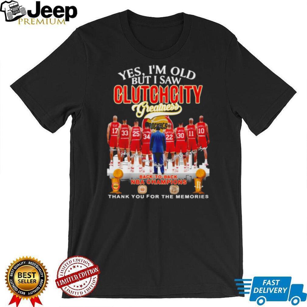 Houston Clutch City Greatness Back To Back NBA Champions T Shirt
