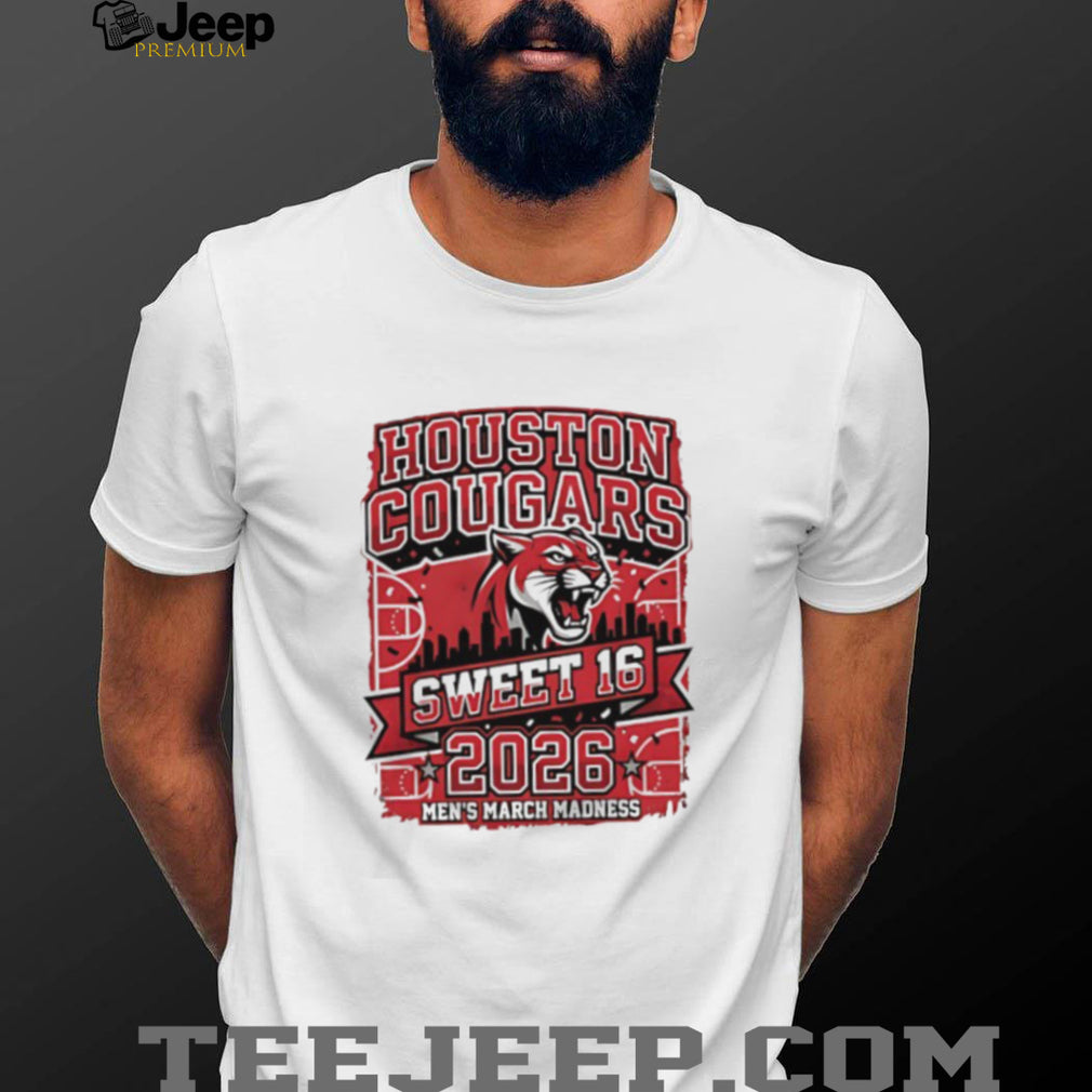 Houston Cougars 2026 Men’s March Madness Sweet 16 Skyline T Shirt