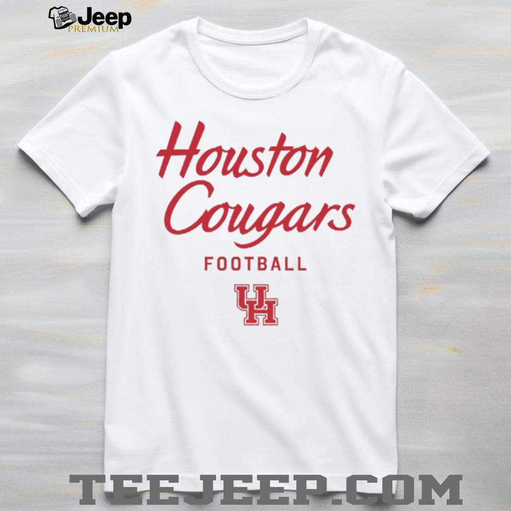 Houston Cougars Football Script Logo Collegiate Athletics T Shirt