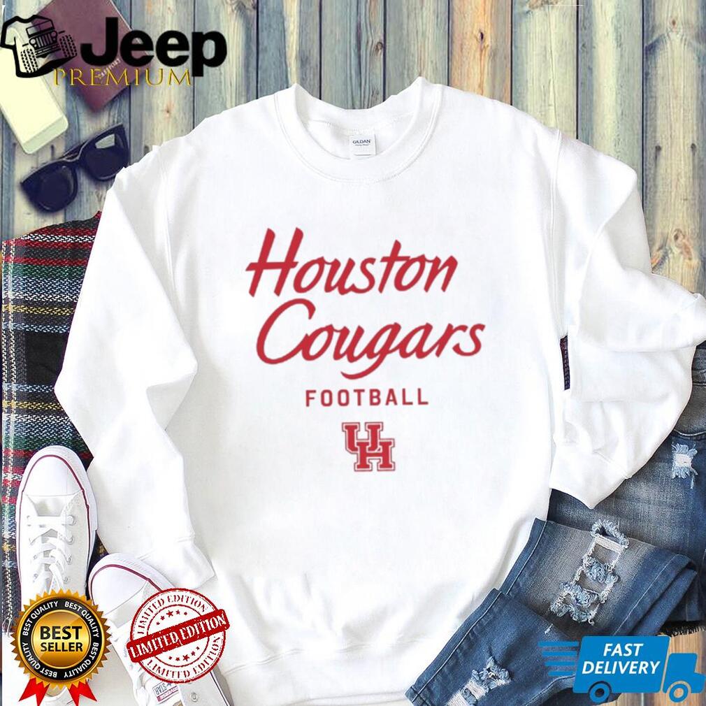 Houston Cougars Football Script Logo Collegiate Athletics T Shirt