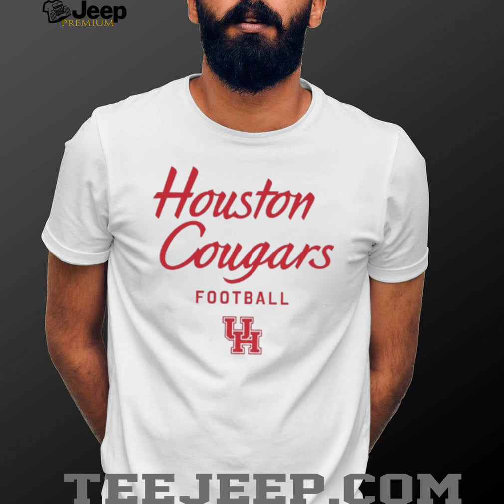 Houston Cougars Football Script Logo Collegiate Athletics T Shirt